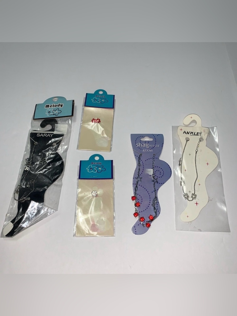 ANKLET’S and TOE RINGS LOT NWT red fashion jewelry ankle bracelet